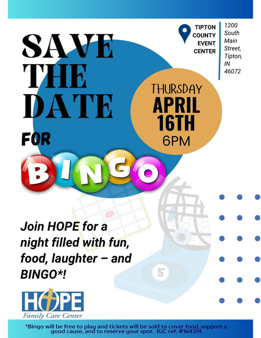 HOPE BINGO Event 2026 - April 16, 2026
